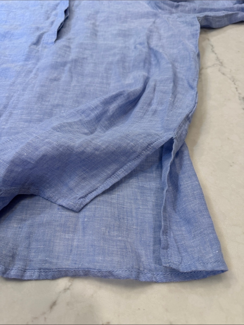 Sigrid Olsen Blue Linen Top size medium - Picture 8 of 8